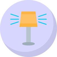 Lamp Flat Bubble Icon vector
