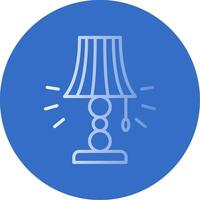 Lamp Flat Bubble Icon vector