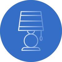 Lamp Flat Bubble Icon vector