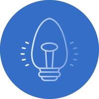 Light Bulb Flat Bubble Icon vector