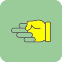 Pointing Left Filled Yellow Icon vector