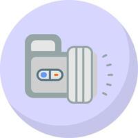 Torch Flat Bubble Icon vector