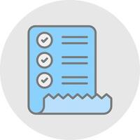 Check List Line Filled Light Icon vector