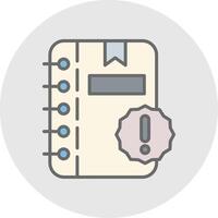 Notepad Line Filled Light Icon vector