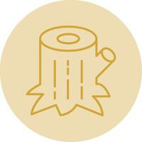 Trunk Line Yellow Circle Icon vector
