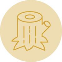 Trunk Line Yellow Circle Icon vector