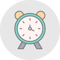 alarma reloj línea lleno ligero icono vector