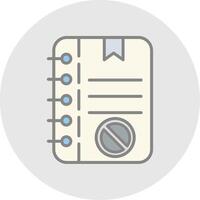 Notes Line Filled Light Icon vector