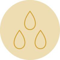 Water Drop Line Yellow Circle Icon vector