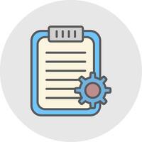 Clipboard Line Filled Light Icon vector