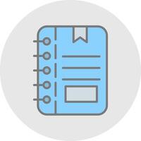 Note Line Filled Light Icon vector