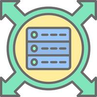 Data Driven Line Filled Light Icon vector