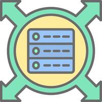 Data Driven Line Filled Light Icon vector