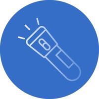 Torch Flat Bubble Icon vector