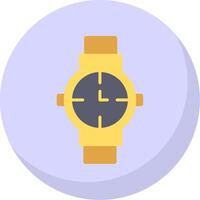 Watch Flat Bubble Icon vector