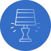 Lamp Flat Bubble Icon vector