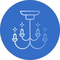 Chandelier Flat Bubble Icon vector