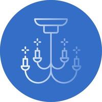 candelabro plano burbuja icono vector