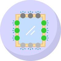 Mirror Flat Bubble Icon vector