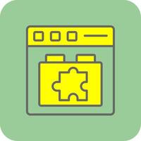 Plugins Filled Yellow Icon vector