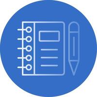 Notebook Flat Bubble Icon vector