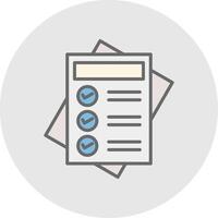 Notes Line Filled Light Icon vector