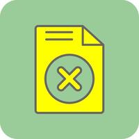Cancel Filled Yellow Icon vector
