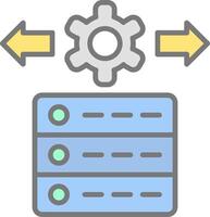 Data Management Line Filled Light Icon vector