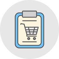 compras línea lleno ligero icono vector