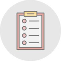 Clipboard Line Filled Light Icon vector