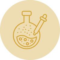 Pipette Line Yellow Circle Icon vector