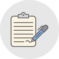 Check List Line Filled Light Icon vector