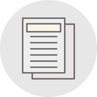 Notes Line Filled Light Icon vector