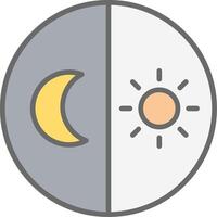 Day And Night free Line Filled Light Icon vector