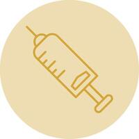 Injection Line Yellow Circle Icon vector