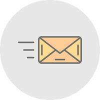 Email Line Filled Light Icon vector