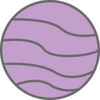Planet Line Filled Light Icon vector