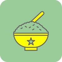 Rice Filled Yellow Icon vector