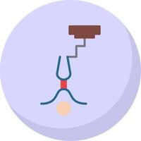 bungee saltando plano burbuja icono vector