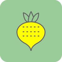 Turnip Filled Yellow Icon vector