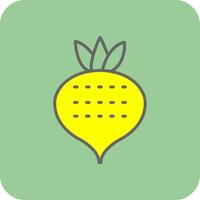 Turnip Filled Yellow Icon vector