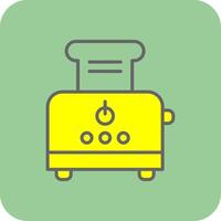 Toaster Filled Yellow Icon vector