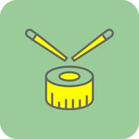 Sushi Filled Yellow Icon vector