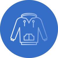 Hoodie Flat Bubble Icon vector