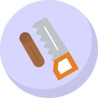 Woodworking Flat Bubble Icon vector