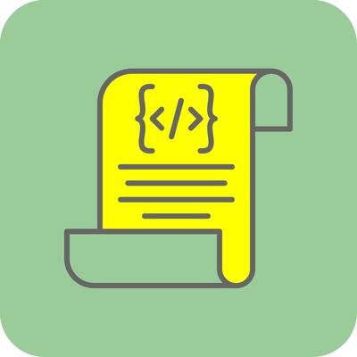 Script Filled Yellow Icon