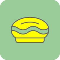 Pie Filled Yellow Icon vector