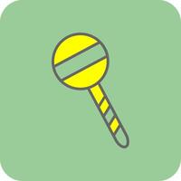 Lollipop Filled Yellow Icon vector