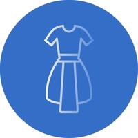 Dress Flat Bubble Icon vector