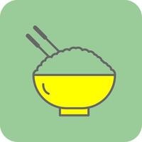 Chinese Food Filled Yellow Icon vector